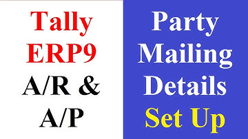 Ledger Mailing Details entry  in Tally ERP9 | Ledger Multiple Address entry in Tally ERP