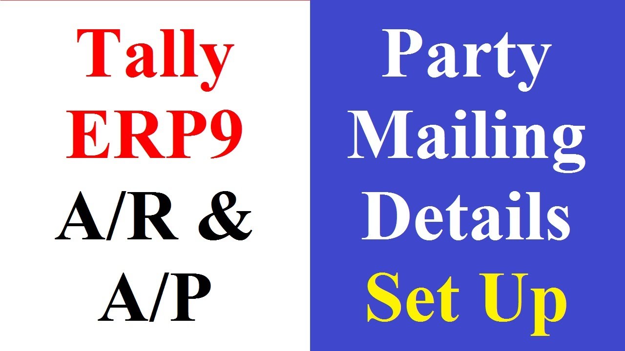 Ledger Mailing Details Entry In Tally ERP9 Ledger Multiple Address