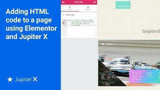Adding HTML code directly to a page using Elementor and Jupiter X