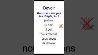 le verbe devoir conjugué au présent en français #frenchclasses