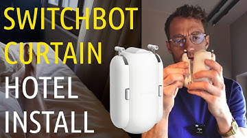 Switchbot Smart Curtain Motor Hotel Install. Control with Home Assistant and Openhab.