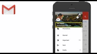 This video will show how to sign in as a second user the mobile gmail
app. add an account or switch users - tap menu and choose current u...