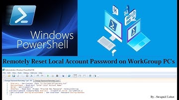 Powershell How To Change Remote Computer (Workgroup) Local Account Password