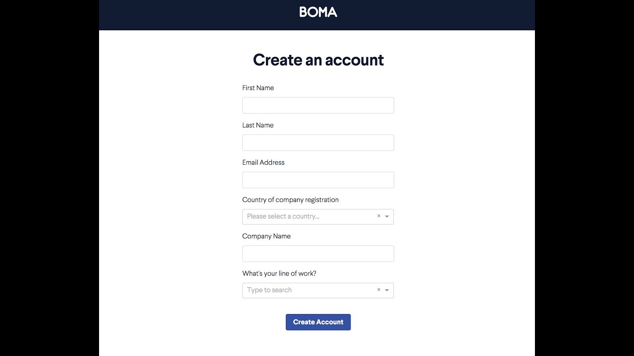 BOMA - Account Setup Tutorial