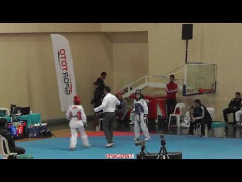 46kg Hilal Esendere vs Kader Seran (2017 Turkish Senyor TKD Championships)