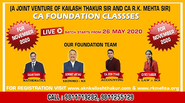 CA FOUNDATION- ACCOUNTS ||Lecture 2|| For November 2020 || By CA JITIN TYAGI