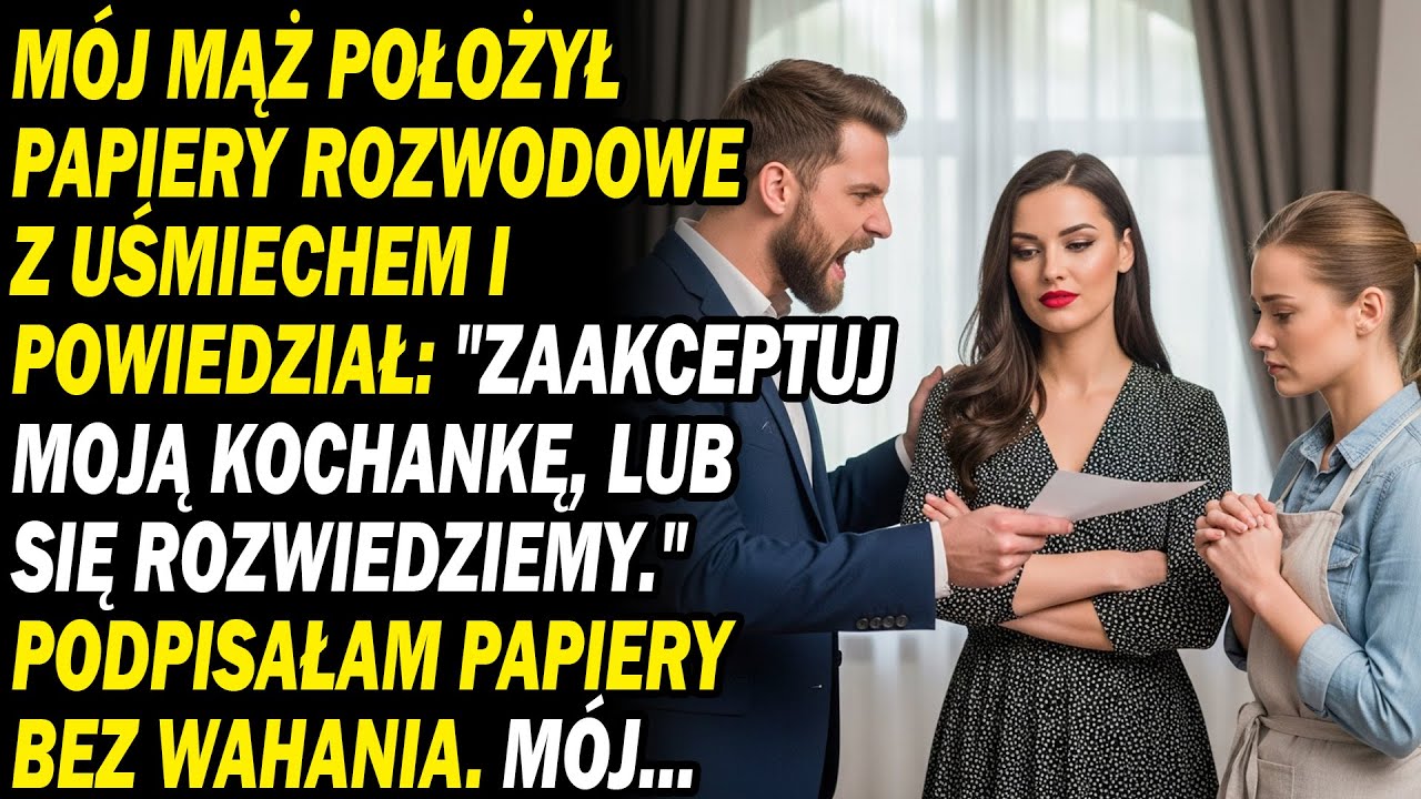 😈💔 Mąż Położył Papiery Rozwodowe Z Uśmiechem „Przyjmij Kochankę Albo Się Rozwiedziemy”...