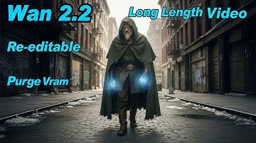 Wan 2.2 Long Length Video with Re-editing and Purge Vram