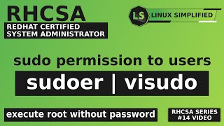 RHCSA | Sudoers - How to give sudo access to users in Redhat linux | Tamil