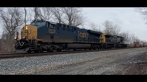 CSX Main Line - Chili, NY - Intermodal Train with a mid train DPU