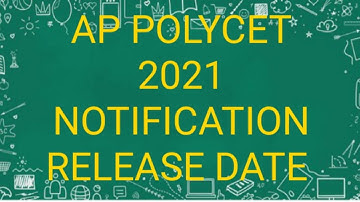 AP POLYCET 2021 NOTIFICATION RELEASE DATE ||#APPOLYCET #NOTIFICATION #RELEASEDATE