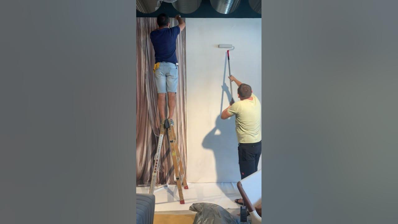 Ako tapetovať stenu | Nanášanie lepidla na stenu - YouTube