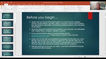 Resume Writing and Interview Tips