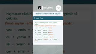 Hejmaran Rêzkirî #learnkurdish #kurd #kurdish #kurmanci #kurdistan #kurmanji #lesson #kürtçeöğren