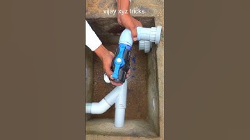 Super Plumbing Trick To Install Pvc Tee And Union In Small Space #shortsfeed #shortsviral #shortvide