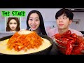 KIMCHI FRIED RICE CHEESE VOLCANO + SPICY PEPPER CRAWFISH SEAFOOD BOIL MUKBANG