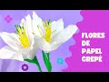 LILYS 🌺 FLORES DE PAPEL CREPÉ FACILES Y BONITAS #floresdepapel #flores #paperflower