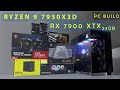 Amd ryzen 9 7950 x3d radeon rx 7900 xtx 24gb gaming  editing pc build 2024