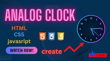 Create analog clock using HTML CSS and #javascript #analogclock #coding  #java #clock #html