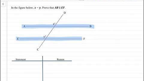 How to Prove Two Lines are Parallel (Two-column proof): Example 2 | Math Energy TV