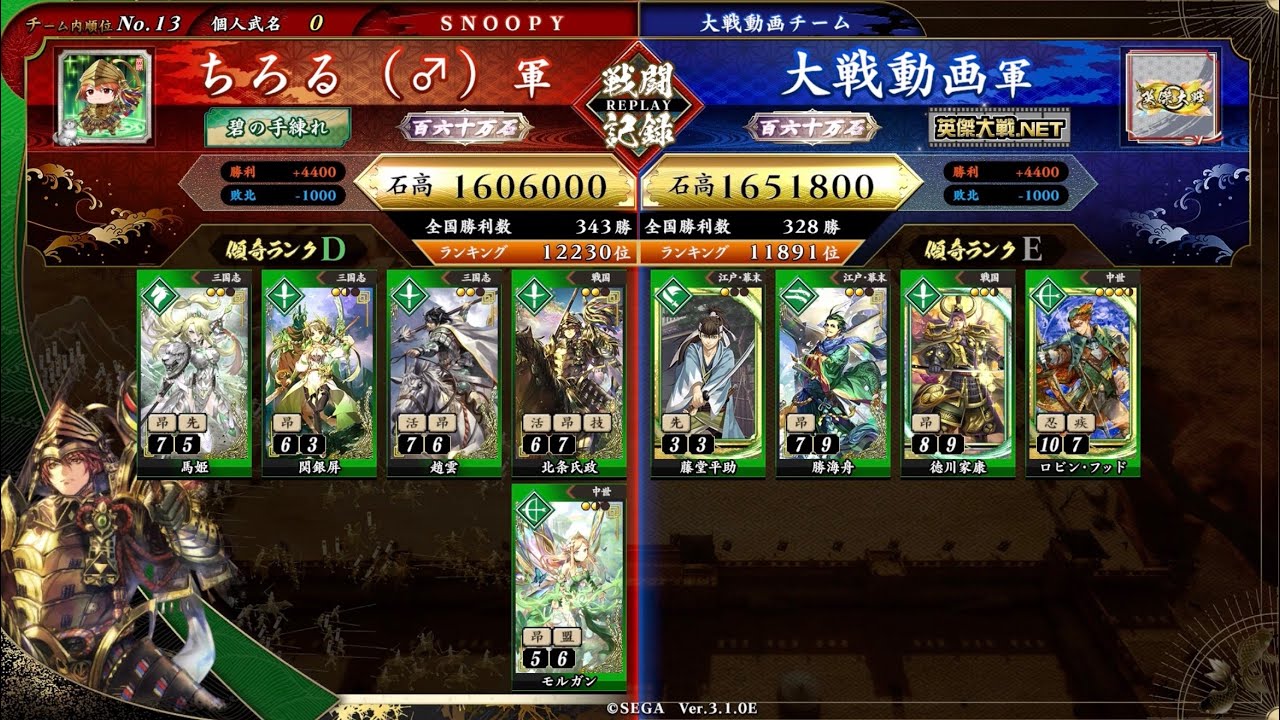 昂揚盛り五色vs緑の森の旭光(日ノ本の士獲得 ) ラウンドワン南風原店