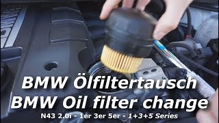 BMW Oil Filter Replacement N43 2.0i 116i 118i 120i - E90 318i 320i