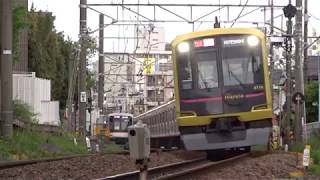 東急東横線5050系4000番台4110Fヒカリエ号特急小手指行き万年堂カーブ通過