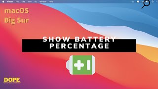 Show Battery Percentage in macOS Big Sur | macOS BigSur Tips #1