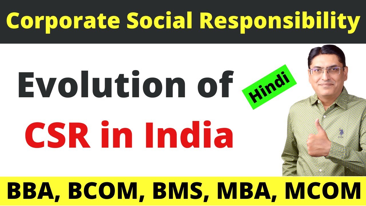 Evolution of CSR in India - YouTube