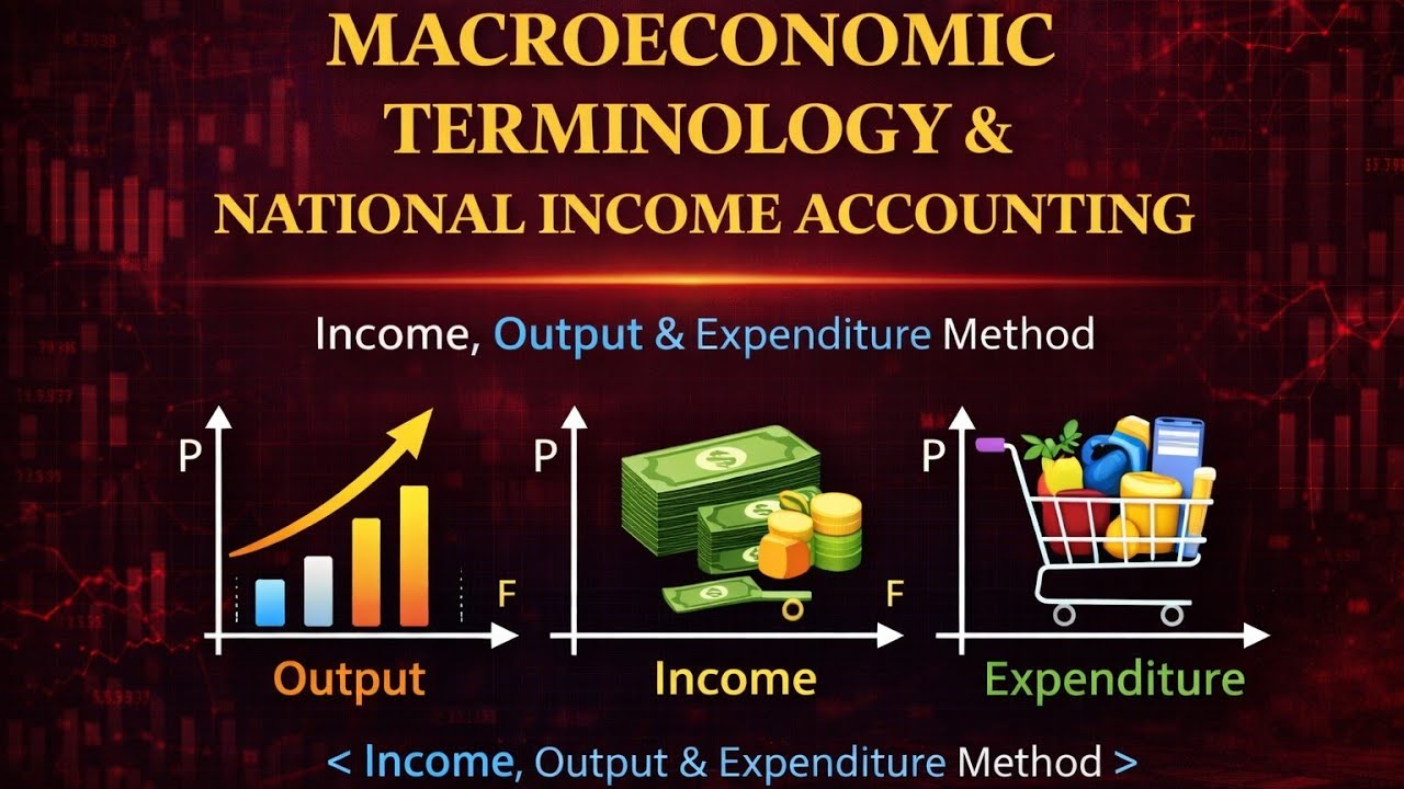 🌿Macroeconomic Terminology & National Income Accounting | Income, Output & Expenditure Method🌿