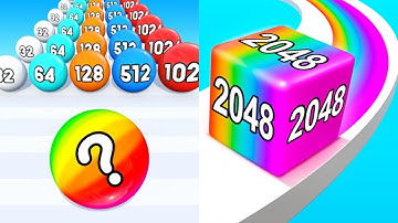 Number Ball 3D vs Jelly Run 2048 All Levels Gameplay Android, iOS