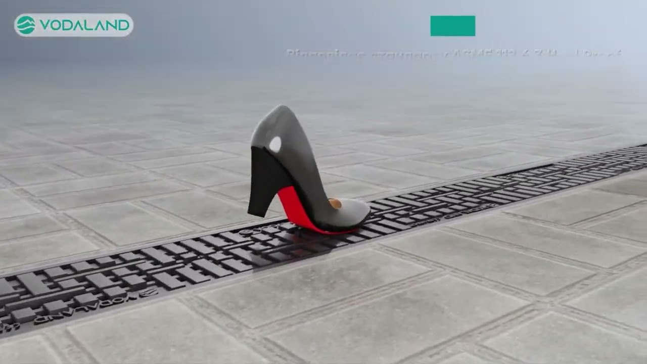 Rigole Base DN100 cu gratare din poliamida, ADA compliance | Vodaland Moldova — Vamora Grup SRL