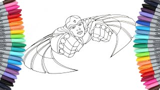 FALCON #3 Coloring Pages | AVENGERS | How to Color Falcon | Coloring for Kids |