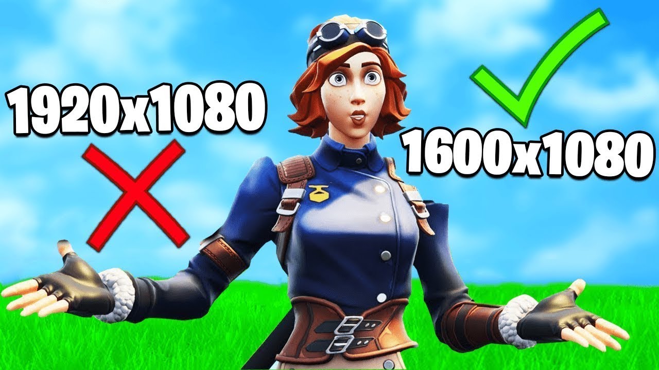 how to set resolution 1600 x 1080 and play fortnite (boxfight in