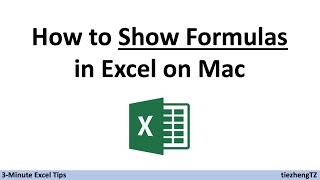[3-Minute Excel Tips] How to Show Formulas in Excel on Mac