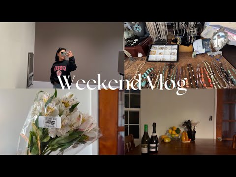 Weekend Vlog  ♡ : Come to work with me, mini kitchen makeover, flea market