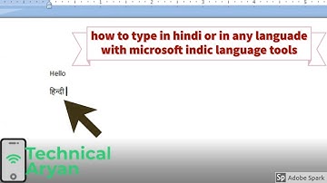 How to do hindi typing with microsoft indic language tools
