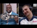Shaq Presents Nikola Jokić With a 'Big Man Alliance' Championship Belt | NBA on TNT Postgame