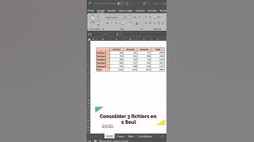 Excel Consolider Plusieurs Fichiers En Un seul Fichier