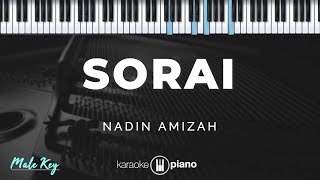 Sorai - Nadin Amizah | KARAOKE PIANO - MALE KEY