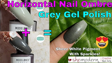 Horizontal Nail Ombre in Gel | Using She Modern