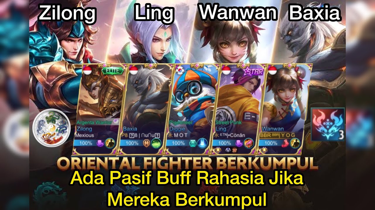 BERKUMPUL NYA SQUAD 4 HERO ORIENTAL FIGHTER | ADA PASIF BUFF RAHASIA