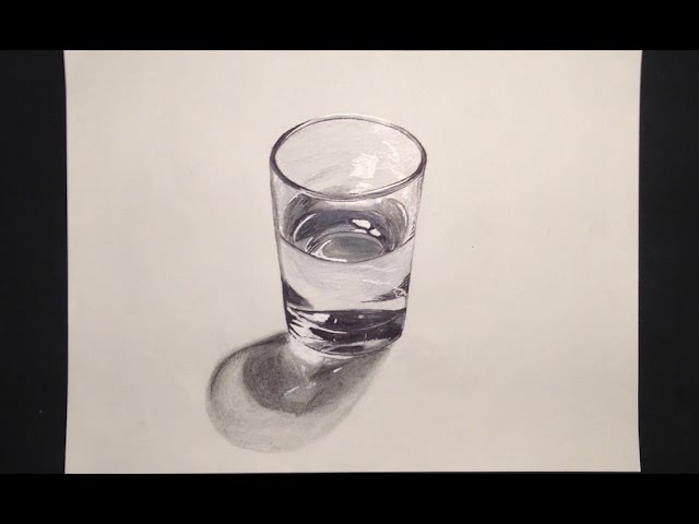 Médico testigo prioridad 3D Como hacer un dibujo de un vaso de agua realista - Artisteando - YouTube