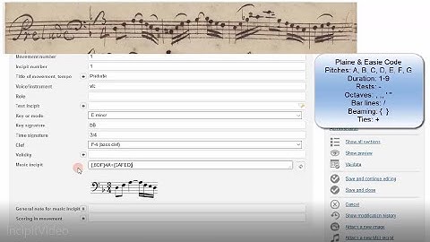 How to Create Music Incipits in Muscat using Plaine & Easie Code