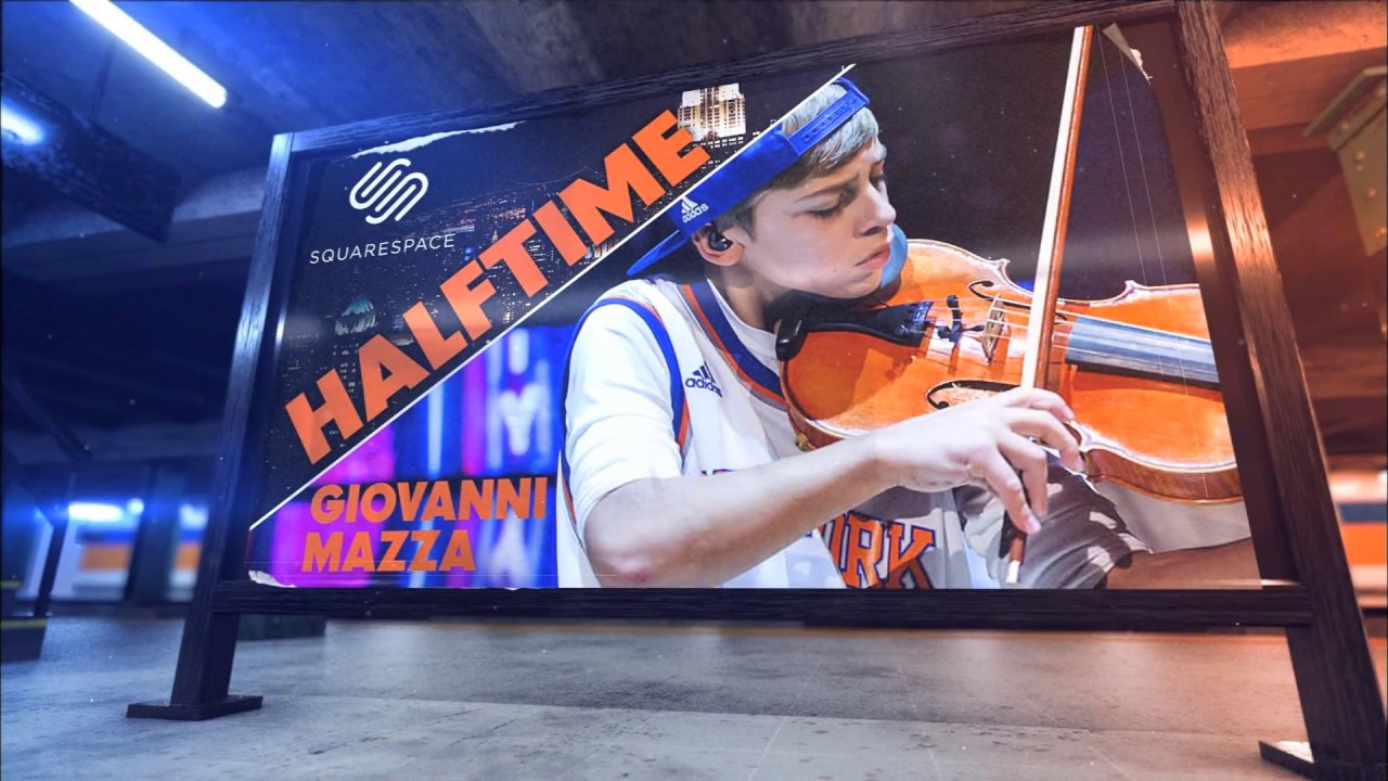 Giovanni Mazza (age 12) Violin Halftime NBA New York Knicks at Madison