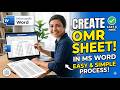 OMR sheet design in ms word #msword #word #mswordclasses #short #sorts #shortsvideo