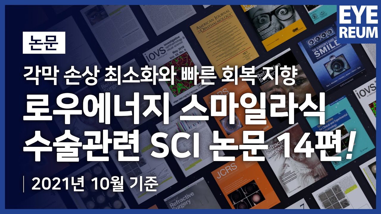 [愛爾麗眼科診所] [愛爾麗眼科] SMILE 手術 相關 SCI 論文 14 篇 (截至 2021 年 10 月)