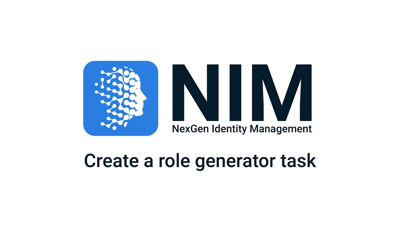 NIM - Create a role generator task