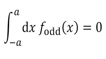 Integral of an odd function over a symmetric domain vanishes