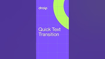 Quick Text Transition in Droip